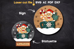 Christmas Snow Globes SVG laser cut files for Glowforge Product Image 4