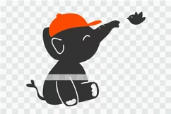 Baby elephant svg, cute elephant, baby shower svg cut file Product Image 1