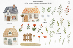 Country Cottage Charm Watercolor Clipart Collection Product Image 5