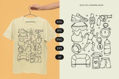 Marathon Doodle T-shirt | SVG Product Image 1