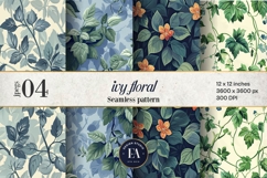 Ivy Floral Pattern | Vintage Botanical Leaf Texture Product Image 1