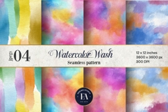 Watercolor Wash Digital Paper | Seamless Rainbow Texture Product Image 1