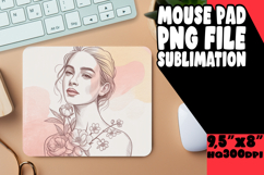 Timeless Mouse Pad Sublimation PNG, Beauty Woman Product Image 1