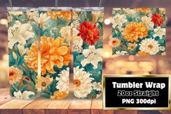 Timeless Vintage Floral Tumbler Sublimation Product Image 1