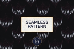 Vampire Fangs Pattern, Dark Gothic Teeth Digital Paper Product Image 3