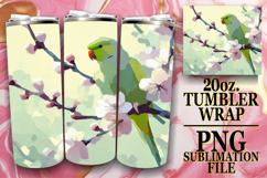 Radiant Mornings 20oz tumbler wrap, Birds Product Image 1