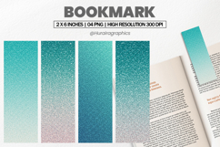 Teal Rose Ombre Bookmark PNG, Bookmark Sublimation Product Image 1