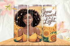 Afro Girl Magic Black Woman 20oz Tumbler wrap Design Bundle Product Image 6