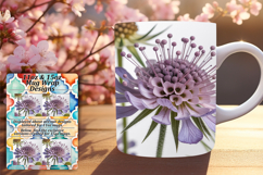 Inspiring 11oz Mug Wrap Png Design , Flowers Product Image 1