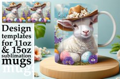 Playful Springtime Bunny Mug Sublimation 15oz Product Image 1