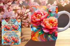 Fresh 11oz Mug Wrap Png Artwork , Flowers Product Image 1