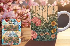 Enchanting Retro Garden Mug Sublimation Art 11oz Product Image 1