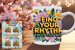 Beautiful Png For 15oz Mug Wrap , Flower Quote Product Image 1