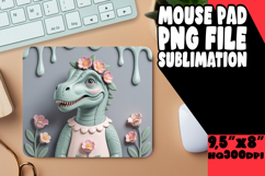 Joyful Desk Pad Sublimation Style, Cute Dino Product Image 1