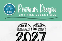 Class of 2027 svg, cute 2027 grad svg, 2027 graduate seniors Product Image 2