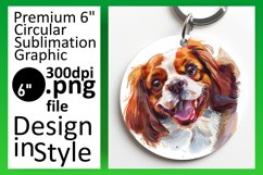 Playful PeekaBoo Dog Circle Lover Charm Sublimation Mug Product Image 1