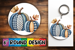 Luminous Ornaments Round Design PNG, Pumpkin Watercolor Product Image 1