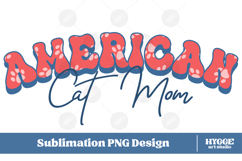 American Cat Mama Papa 4th of July USA Paw DTF PNG Bundle Product Image 4