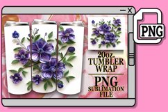 Fresh Dreamy Flower 3D Tumbler Wrap Product Image 1