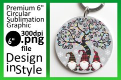 Artful Circle Design for Keychains , Gnomes Product Image 1