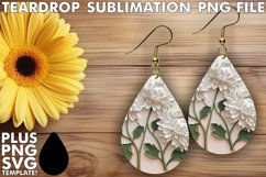 Vibrant Glitter Bloom Teardrop Earring Summer Fest Product Image 1