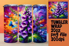 CHIC 20oz PNG Tumbler Wrap , Flowers Product Image 1