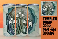 3D Floral Hole Wrap - Sublimation for 20oz Tumblers Product Image 1