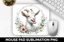 Goat, Cute Animal Mouse Pad PNG, Animal Lover Gift Product Image 1