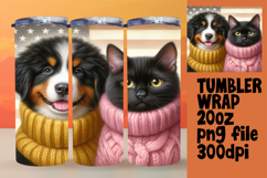 Stylish 20oz Tumbler Template , Dog and cat Product Image 1