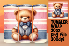 High-Quality 20oz Tumbler Design , Teddy Bear Product Image 1