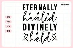Christian Memorial Quote SVG | Eternally Healed Product Image 3