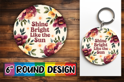 Sweet Keychain Designs for Gifts, Flower Quote Product Image 1