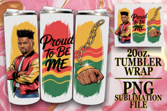Cozy vibes 20oz tumbler wrap, Juneteenth Product Image 1