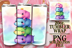 LUMINOUS DREAMS 20oz TUMBLER WRAP, Cute Animals Product Image 1
