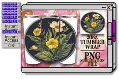 Spring Denim Floral Tumbler Design 20oz Product Image 1