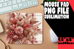 Vibrant Desk Mat Sublimation PNG, Autumn Flower Product Image 1