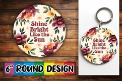 Bright Moments Round Design PNG, Flower Quote Product Image 1