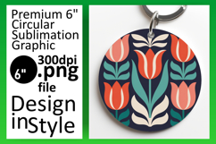 Cute Flamingo with Flowers Round Design PNG Product Image 1