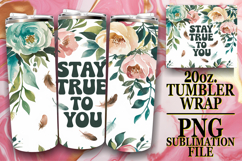 RADIANT SPIRITS 20oz TUMBLER WRAP, Flower Quote Product Image 1
