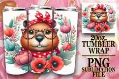 Playful Moments 20oz tumbler wrap, Cute Animals Product Image 1