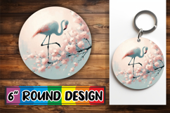 Cheerful Circle Keychains Design PNG, Birds Product Image 1