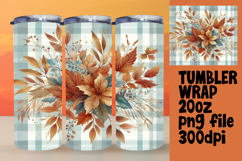 VIBRANT 20oz Gift Tumbler Design , Autumn Flower Product Image 1