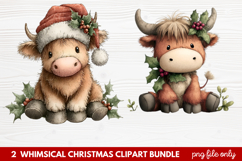 Whimsical Christmas Clipart | Cute Festive Holiday PNG Product Image 1