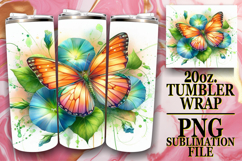 SWEET SERENITY 20oz TUMBLER WRAP, Butterfly Product Image 1