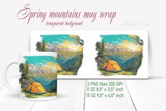 Mountains mug wrap sublimation | Mountains camping mug wrap Product Image 1