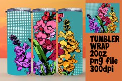 Energetic Floral Pattern Tumbler Designs Product Image 1