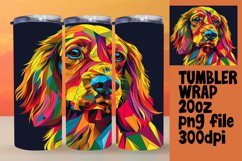 Whimsical Abstract Dog Tumbler Wrap 20oz Art Product Image 1