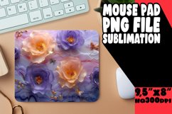 Premium 3D Marble Flower Pattern Sublimation Mouse Pad Product Image 1