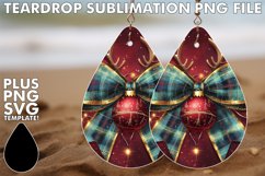 FUN Teardrop Earrings Gift Ideas, Christmas Bow Product Image 1