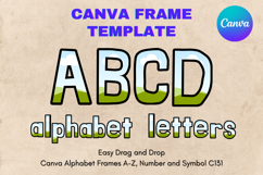 Canva Letters Frame Alphabet Template Font Add Photo C131 Product Image 1